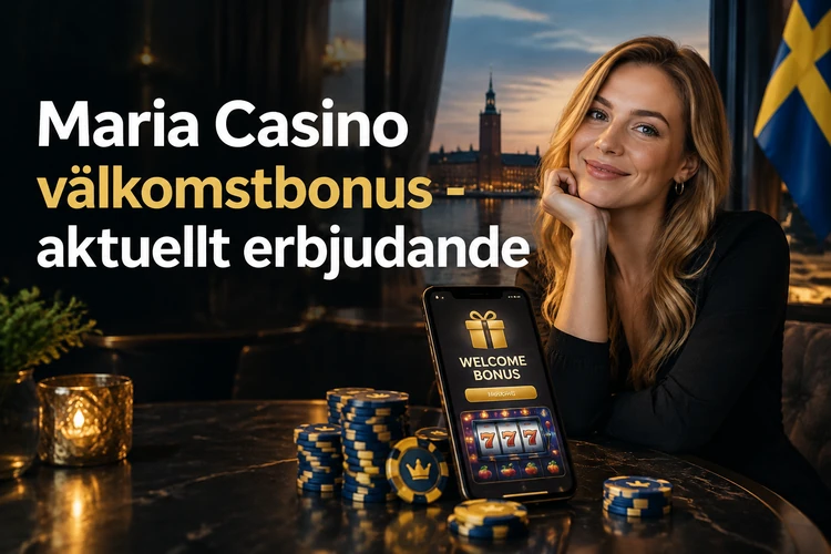 Maria Casino välkomstbonus - aktuellt erbjudande